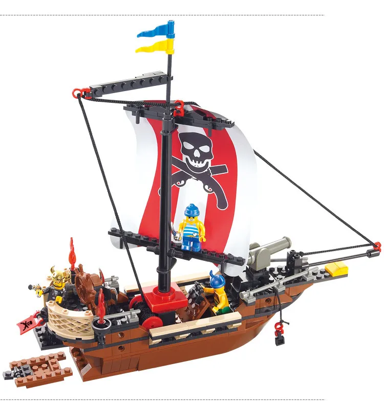 226pcs Statybinės Plytos Karibų Piratai laivų serijos Modelis žaislai 
