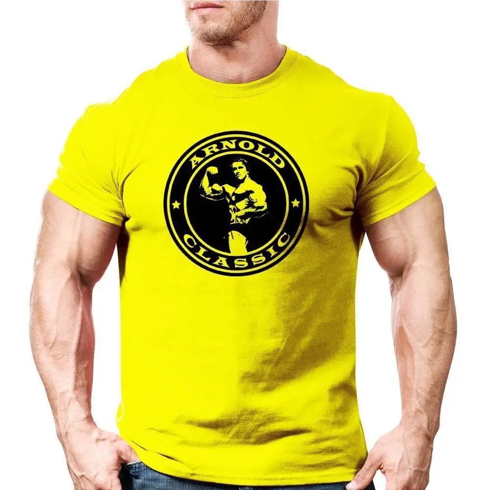 Naujas Atvykti O-Kaklo Marškinėliai Vyrams Arnold Classic Įstaiga Pastate T-Shirt | Treniruotės Treneris Motyvacija Internete Marškinėlius Dizainas
