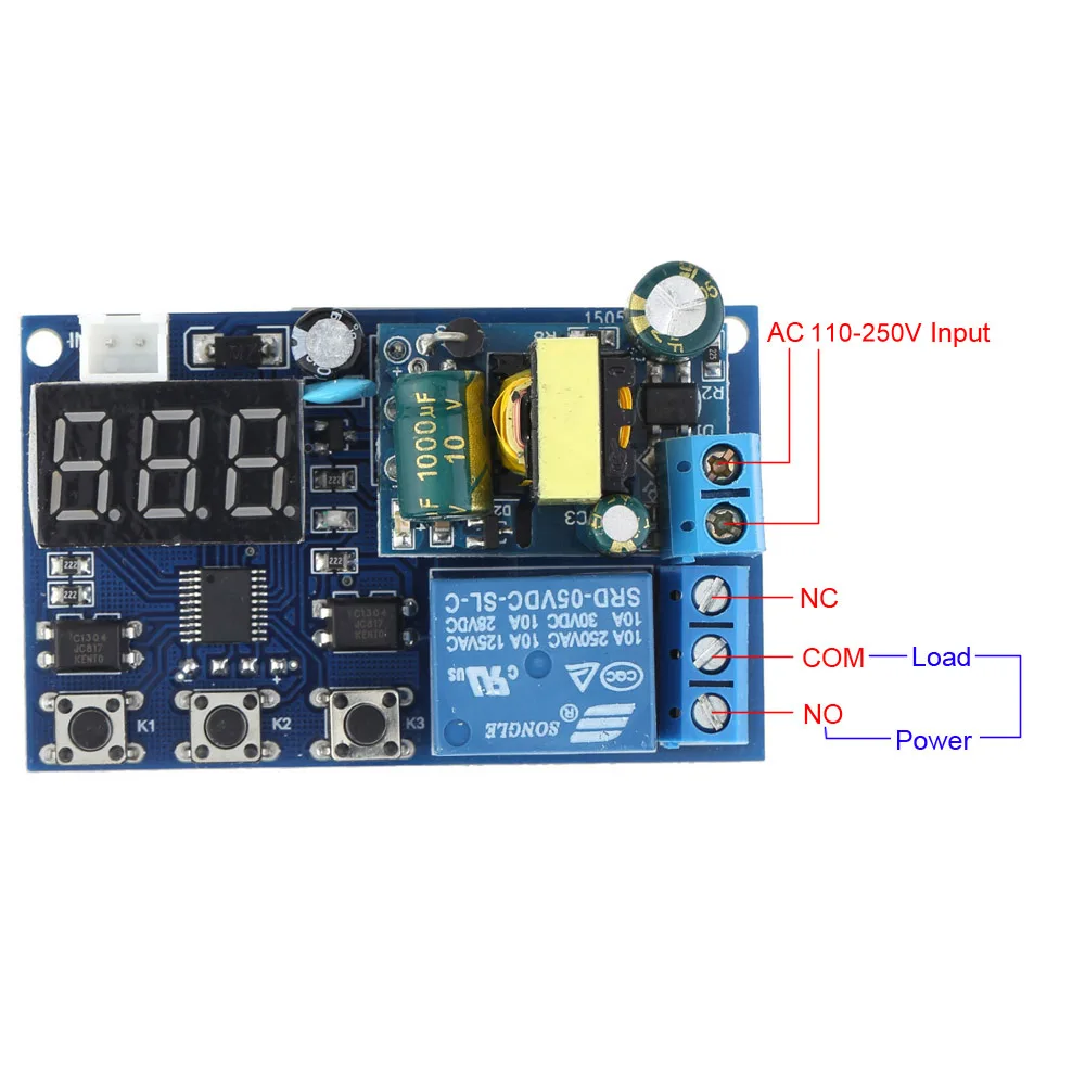 AC 110~250V Delsimo Laikmačio Modulis LED Ekranas, Automatikos Digital Delay Timer Control Relay Jungiklis Modulis