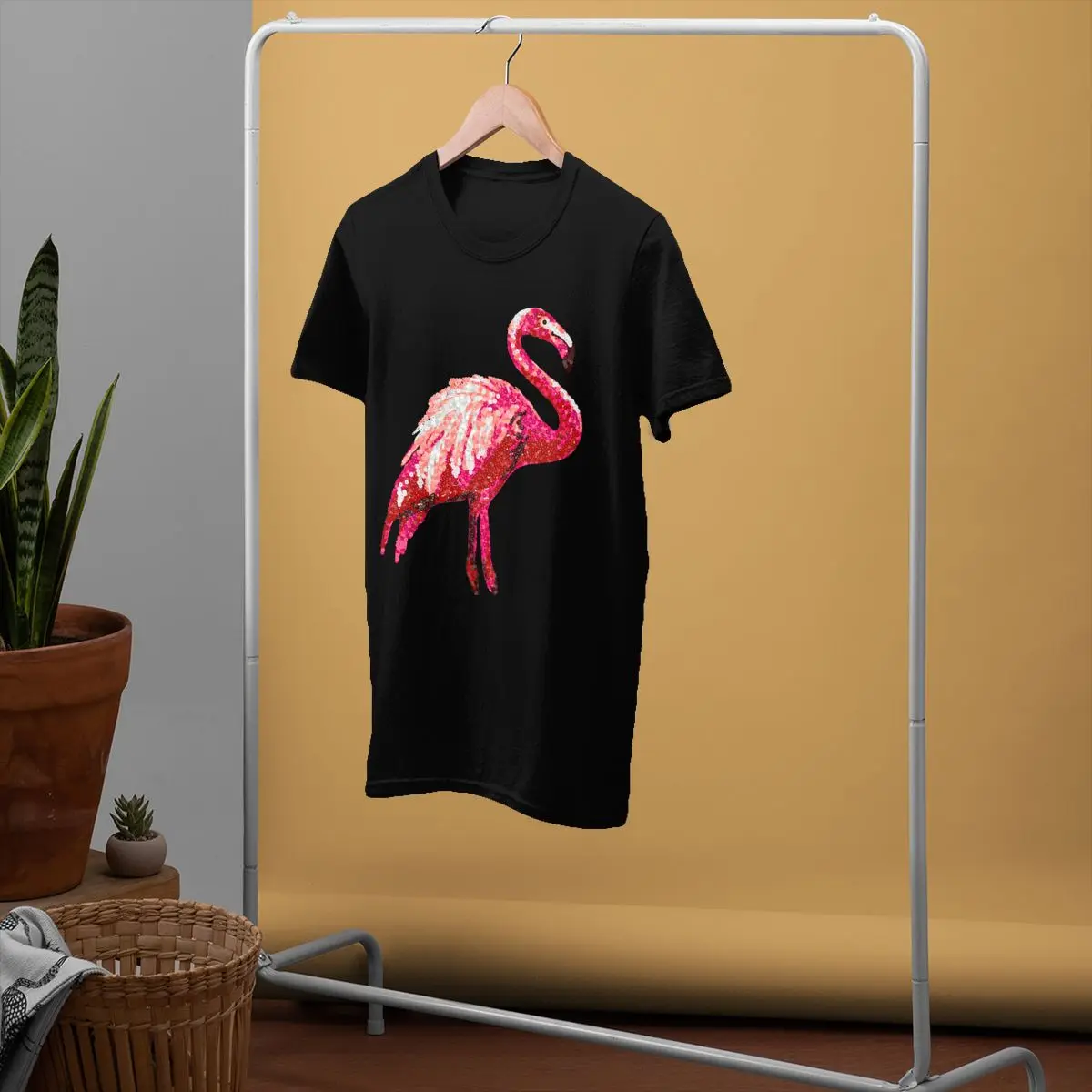 Pink Flamingo Marškinėliai China Spausdinti Atogrąžų Flamingo Paukščių T-Shirt 5xl Trumpas Rankovės Marškinėliai Spausdinami Marškinėlius
