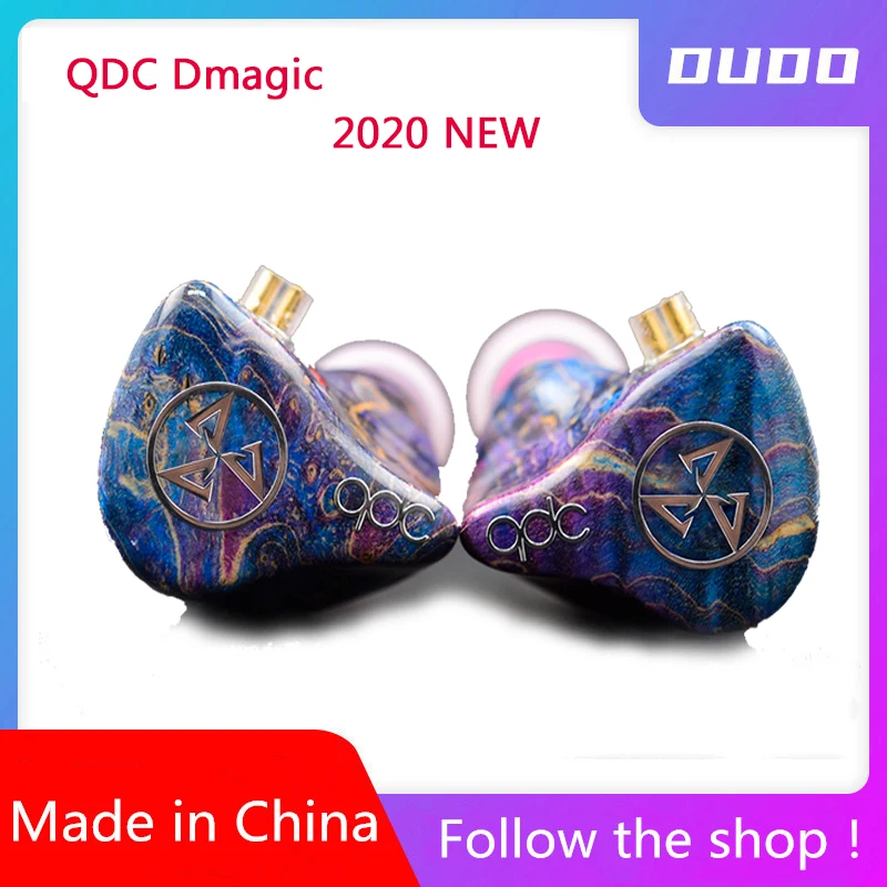 QDC Dmagic 2020 Naujas 3D HIFI ausines trijų vienetas Grynas dinaminės ausinės 8mm composite diafragma Pirmojo mokėjimo