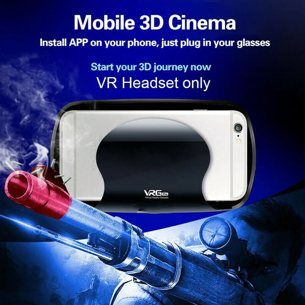 3D Virtualios Realybės Žaidimų PC VR Ausines Filmą VR Žaidimas Akinius Svaiginančius Akinius, Mobilųjį Telefoną VRG Pro