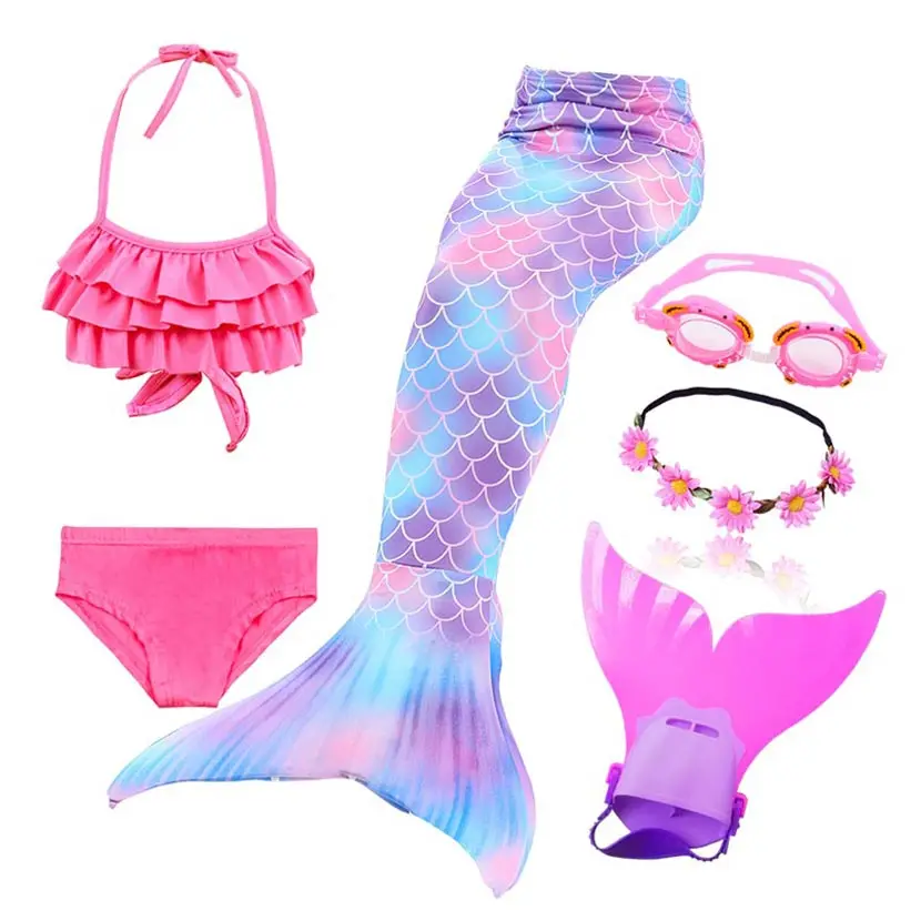 Naujas Undinėlės Uodegos Plaukimo Kostiumas Cosplay Vaikų Swimwable Undinėlės Uodega Merginos Bikini maudymosi kostiumėlį, Maudymosi Kostiumą