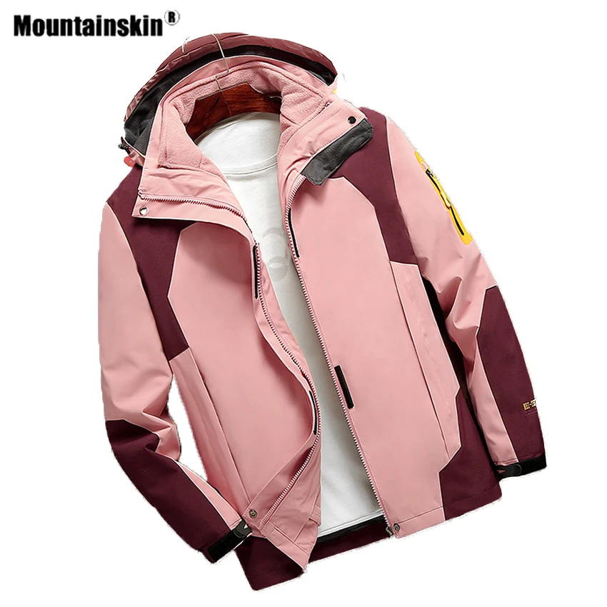 Mountainskin Vyrų-Moterų 2 Vnt Pėsčiųjų Storas Striukes Lauko Sporto Kvėpuojantis Švarkelis, Kempingas, Alpinizmas Kelionėse Paltai VA814