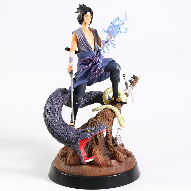 Naruto Sasuke Gyvatė Statula PVC Veiksmų Skaičiai Žaislai, Naruto Shippuden, Anime, Uchiha Sasuke Galvos Keitimas Statulėlės Modelis Žaislas