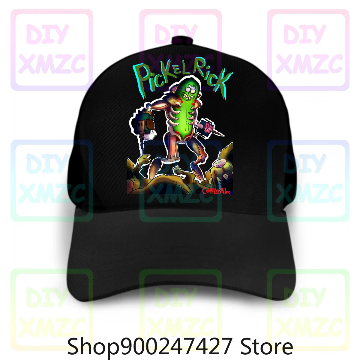 Naujas Cool Pickel Beisbolo Kepuraitę Rick Rick Skrybėlės Juokinga Ir Morty Vyriškos Juodos Kepurės Dydis