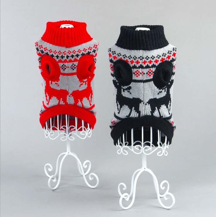 Naujas Kalėdų Elnias Pet Produkto Šiltas Trikotažas Katė Megztinis Pet Megztinis Kailis Mažų Šuniukų, Šunų Kačių X'mas Šunų Drabužius