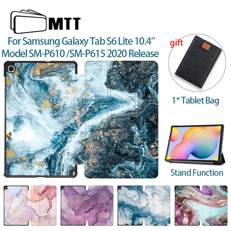 MTT Case For Samsung Galaxy Tab S6 Lite 10.4 colių SM-P610 SM-P615 2020 Slim PU Odos Kartus Apversti Stovėti Padengti Tablet Atveju Funda
