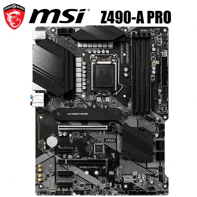 Naujas MSI Z490-PRO Motininę LGA 1200 PCI-E 4.0 M. 2 DDR4 128GB Originalus Stalinis MSI Z490 Mainboard 1200 Intel ATX Z490