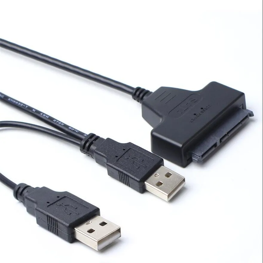 100vnt USB2.0 USB 2.0 prie SATA Serial ATA 15+7 22P 22Pin jungties Adapterio Kabelis, Skirtas 2.5