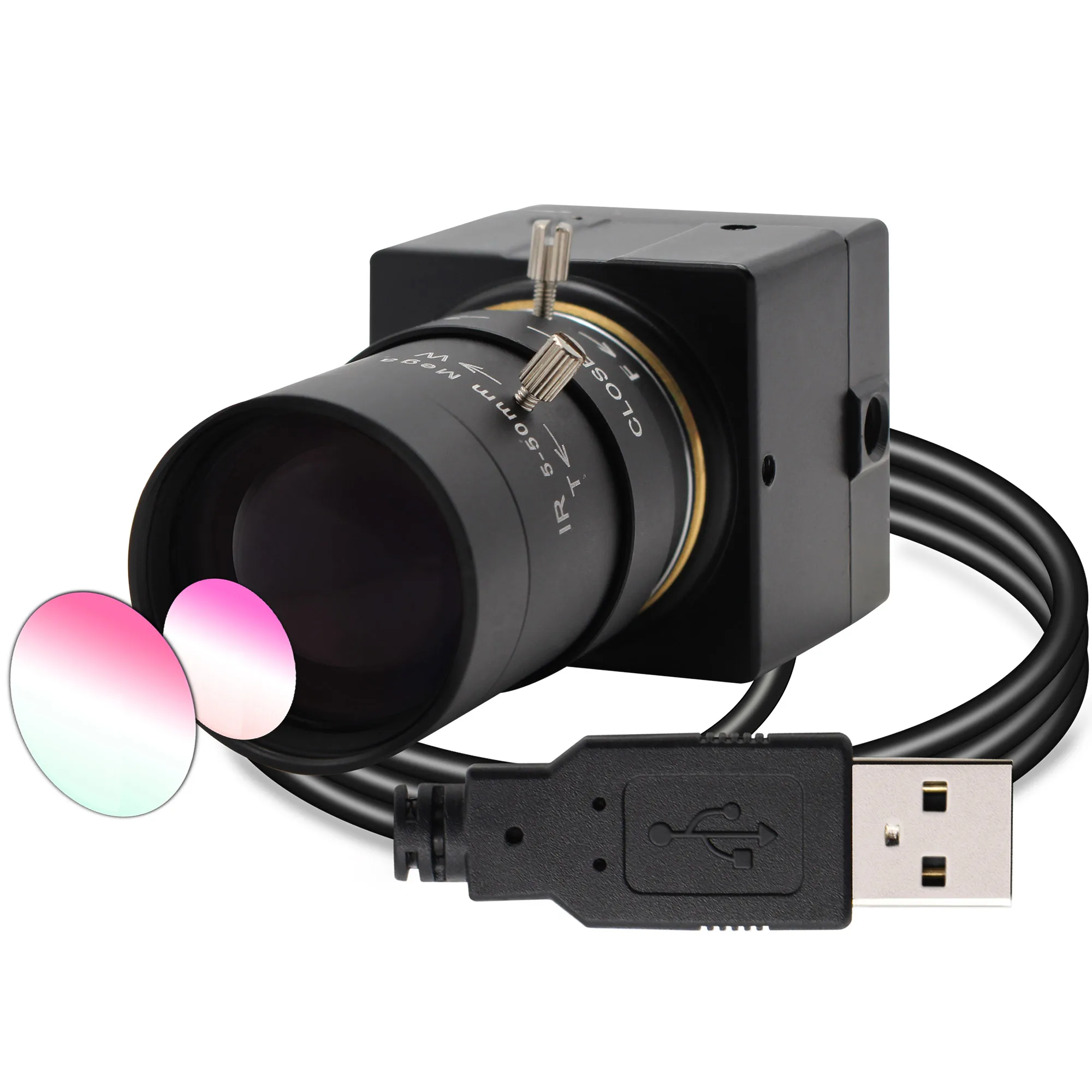 USB Kameros, CCTV 5-50mm Varifocal Lens 8Megapixel Didelės raiškos 