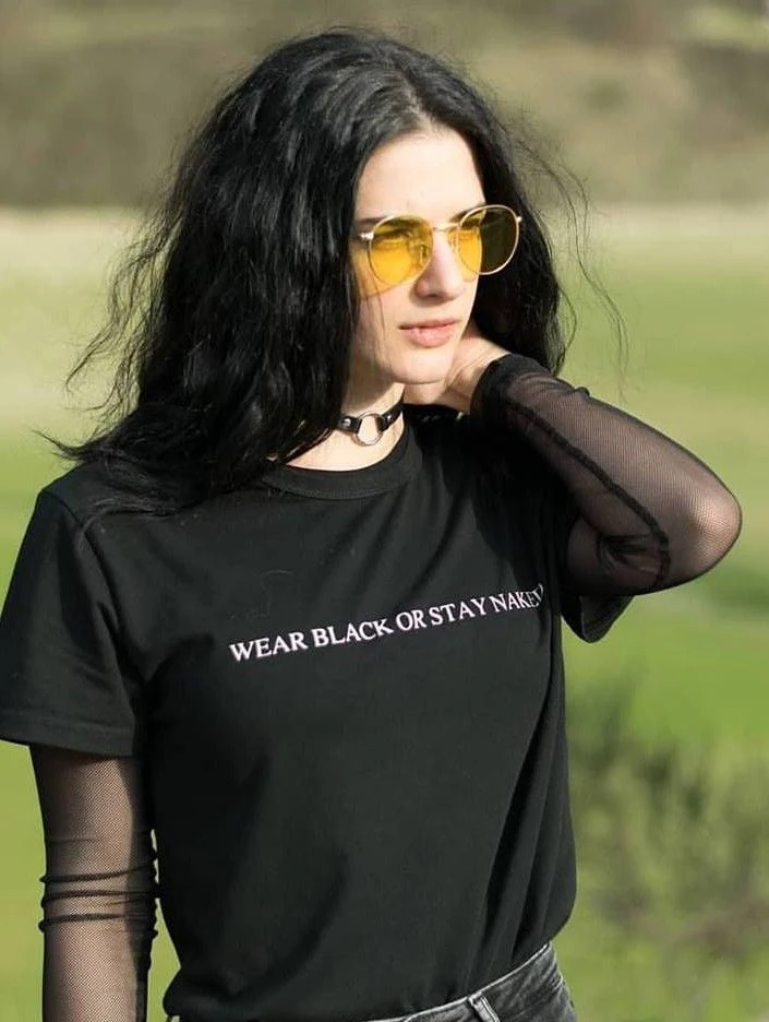 Dėvėti, Juodos arba Likti Plika T-shirt Tumblr Įkvėpė Grunge Estetinės Tee Moterims Atsitiktinis Marškinėlius Vasaros Aprangą Grafinis Tees