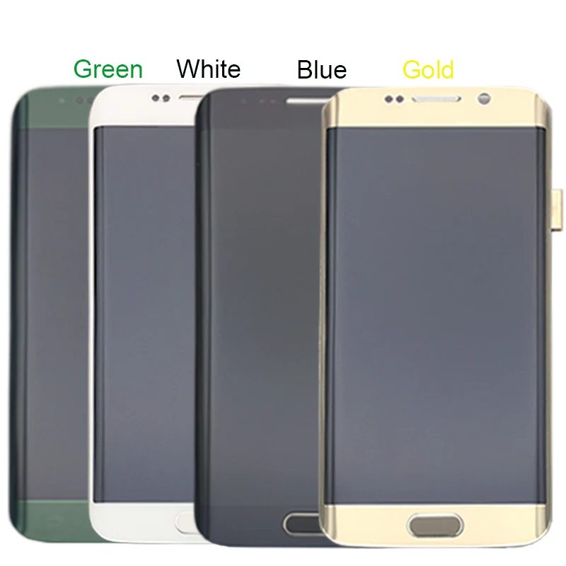 Samsung Galaxy S6 Krašto LCD G925 G925F SM-G925F LCD Ekranas Jutiklinis Ekranas komplektuojami Su Rėmo Samsung S6 Krašto LCD