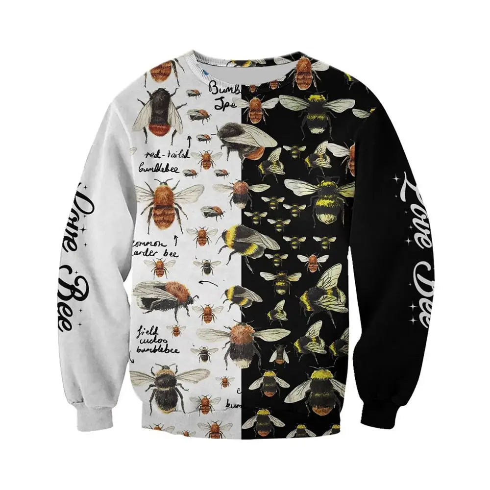 Vabzdžių, bičių modelio 3D Atspausdintas Vyrų hoodies Bičių Laikytojas Harajuku Mados streetwear bliuzono Unisex Palaidinukė sudadera hombre MF-88