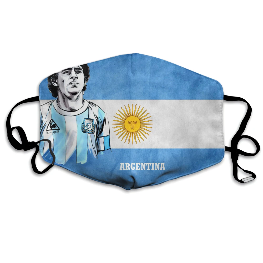 Diego Maradona Argentinos Nacionalinės amerikietiškojo Futbolo Kaukė Unisex Mados KD2.5 Apsauginis Nagų Kaukes Daugkartinio Naudojimo Plaunamas Audinys Kaukė