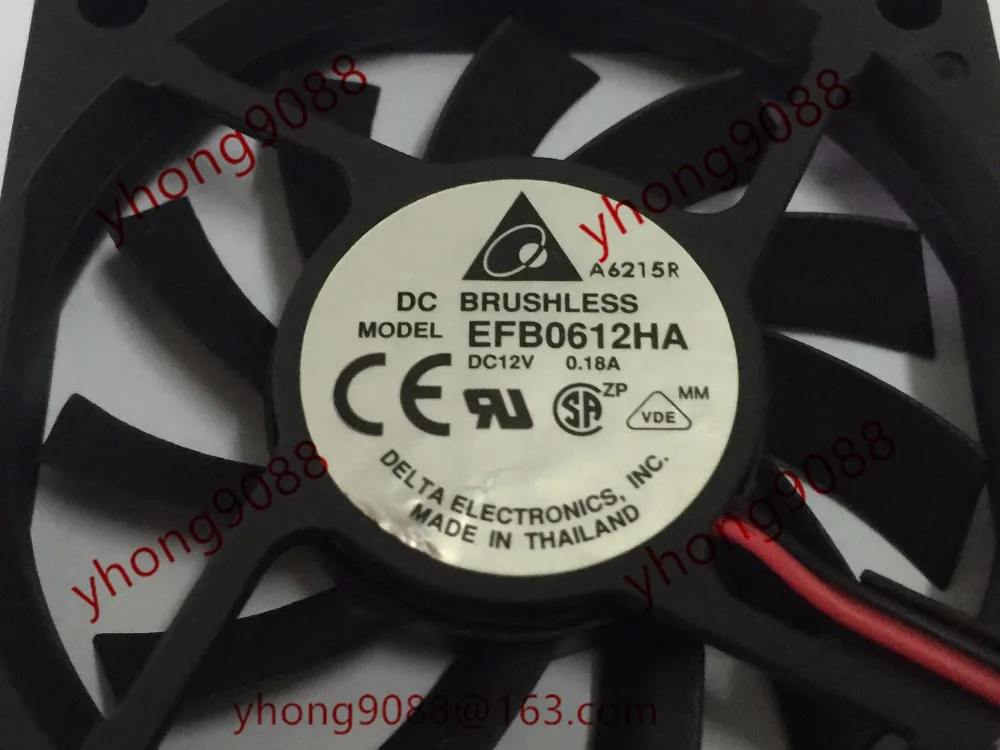 Delta Electronics EFB0612HA DC 12V 0.18 A 60x60x10mm Serverio Aušinimo Ventiliatorius