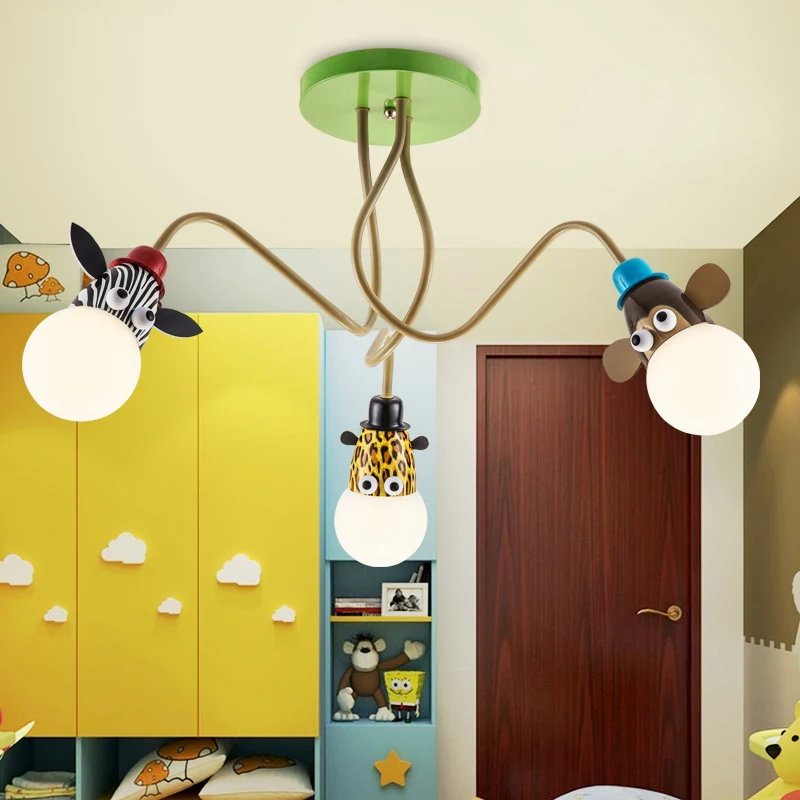 Vaikų kambario lempa, berniukas, mergaitė, kambario, miegamojo, LED lubų šviesos Šiaurės kūrybos animacinių filmų gyvūnų Amerikos asmenybės lubų lempa