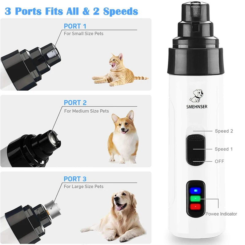 Neskausmingas USB Įkrovimo Šunų Nagų Šlifavimo Įkrovimo naminių Gyvūnėlių Nagų Kirpimo mašinėlės Tylus Elektrinis Šuns, Katės Letenėlių Nagų priežiūros Įrankiai, Žoliapjovės