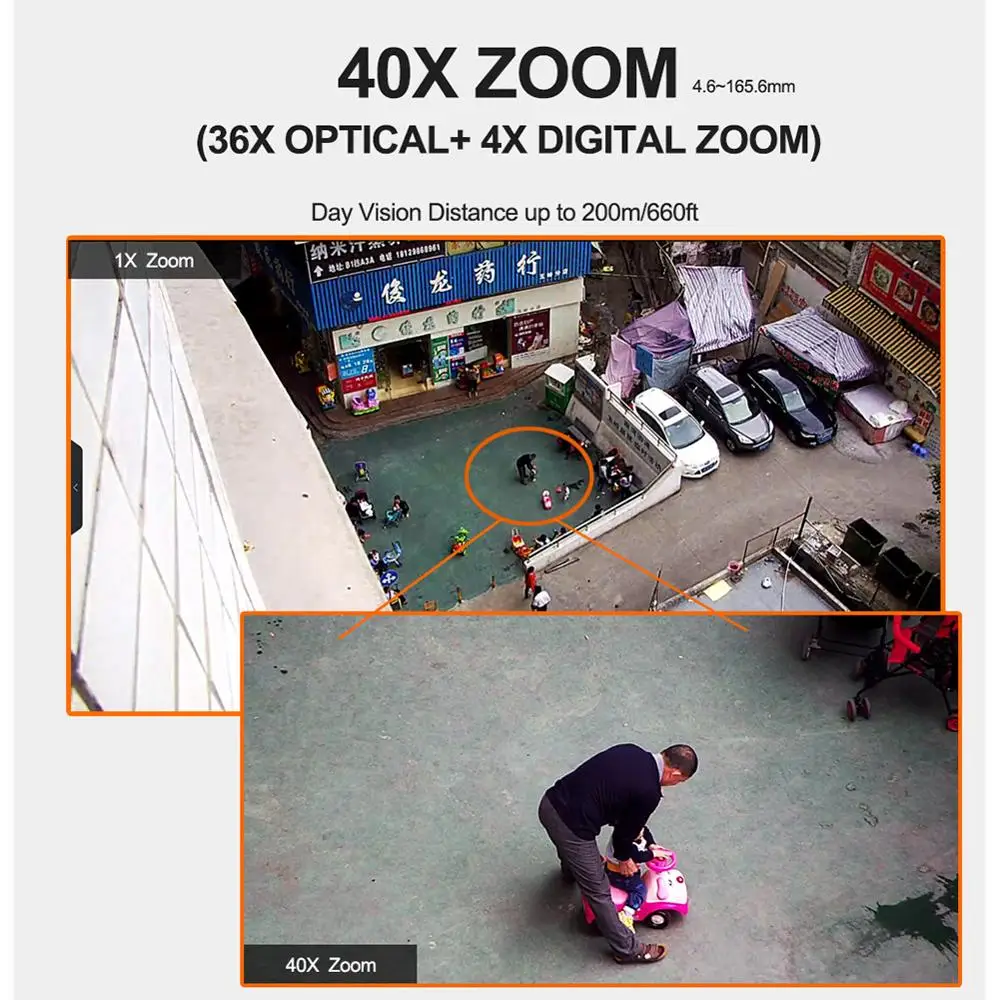 4 Colių HD 1080P 5MP PTZ) IP Camera Zoom 40X Lauko 2MP, Mini Speed Dome Kameros IR 50M CCTV Apsaugos Stebėjimo Kameros Onvif