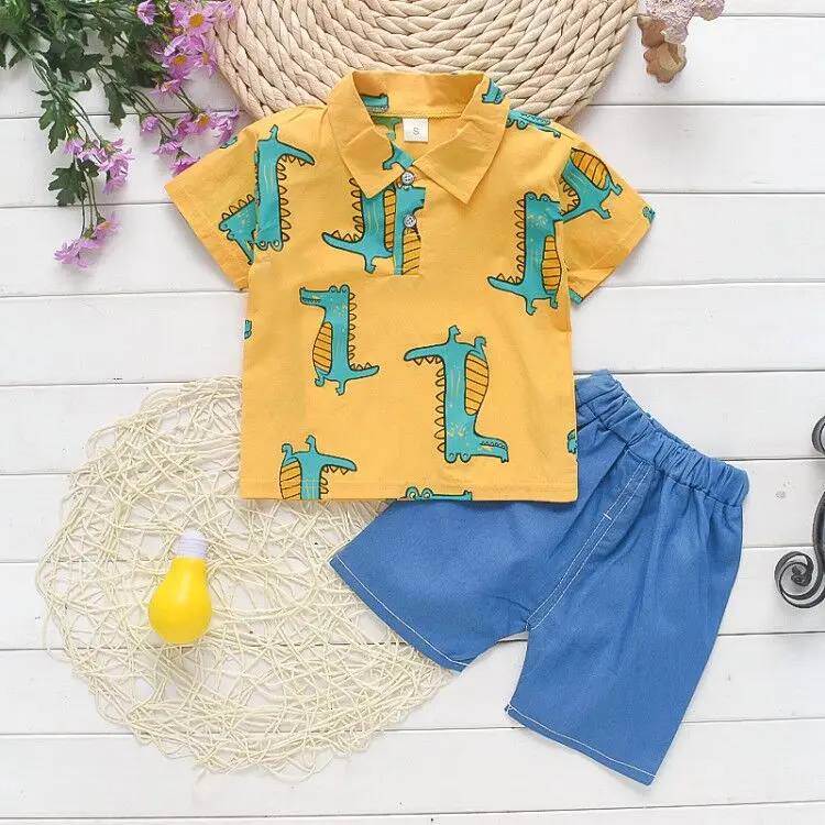 Bibicola kūdikių berniukų aprangos komplektai vaikams drabužių vasaros vaikų berniukų medvilniniai kostiumai star T-marškinėliai+šortai berniukų mados Tracksuit rinkinys