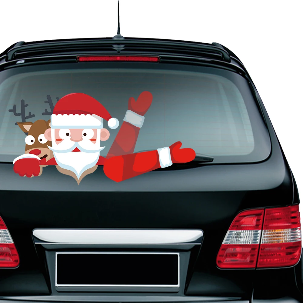 Santa Claus Garbanojimo Valytuvų PVC Lipdukai Automobilio Stilius Galinio stiklo Valytuvas Lipdukai Galinio Stiklų Lipdukai, Automobilių Lipdukai Ir Lipdukai