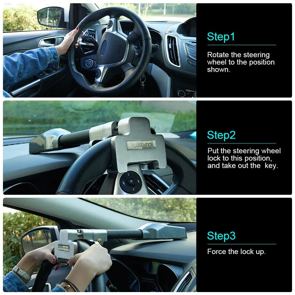 Labai Mažos Vibracijos Kontroliuoti Buzzer Alarm Sound Automobilių Van Vairo Užraktas Apsaugos Apkabos, Kovos Vagystės Saugos Sunkiųjų