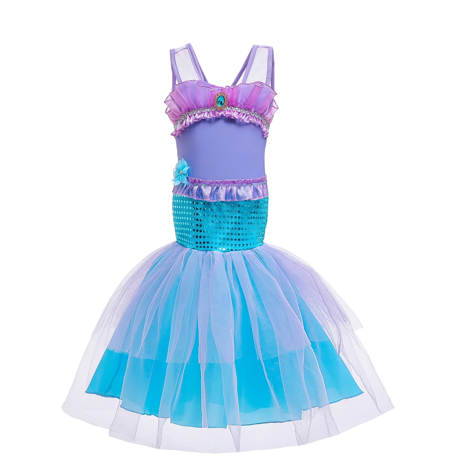 Merginos Undinėlė Arielis Princesė Dress Išgalvotas Mergaičių Kostiumai Baby Girl Mermaid Dress Vaikų Karnavalas Cosplay Kostiumai Šalis