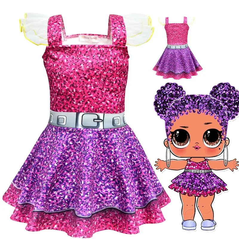 LOL Staigmena Lėlės Girl Anime Cosplay Kostiumai Dress Dirželis Baleto Sijonas Lol Lėlės Veiksmų Skaičiai Šalies Vaikams Parodyti Kostiumas