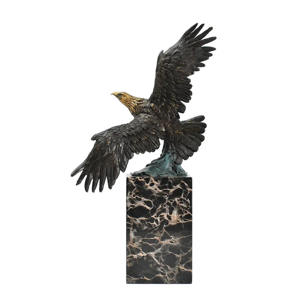 Skleisti Sparnus, Erelis Statula Bronzos Plaukioja Hawk Statulėlės Paukštis Sakalas Skulptūra 