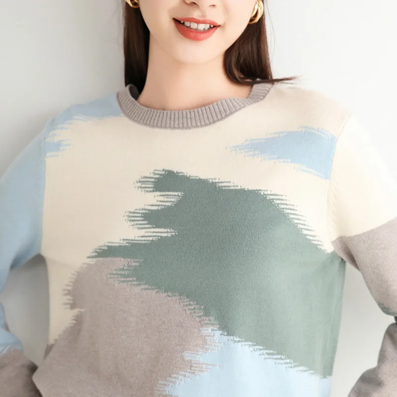 Adohon 2020 m. moteris, žiemą Kašmyrui megztiniai megzti rudens Puloveriai Aukštos Kokybės Šiltas Moterų sustorėjimas O-kaklo kratinys
