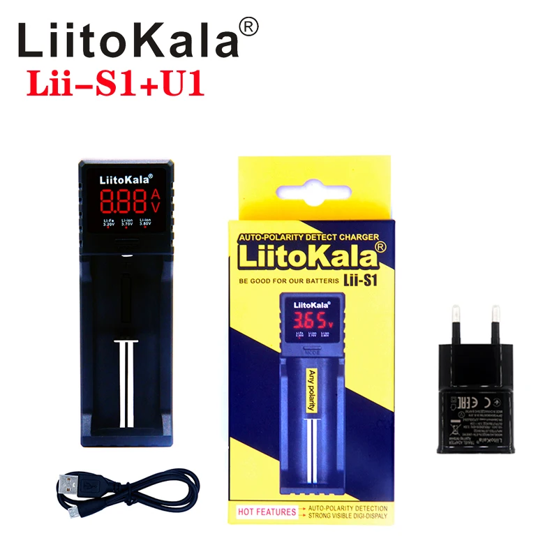 LiitoKala lii-S1 lii-S2 lii-S4 U1 18650 26650 16340 RCR123 14500 LiFePO4 1.2 V Ni-MH Ni-Cd Rechareable Baterija, 