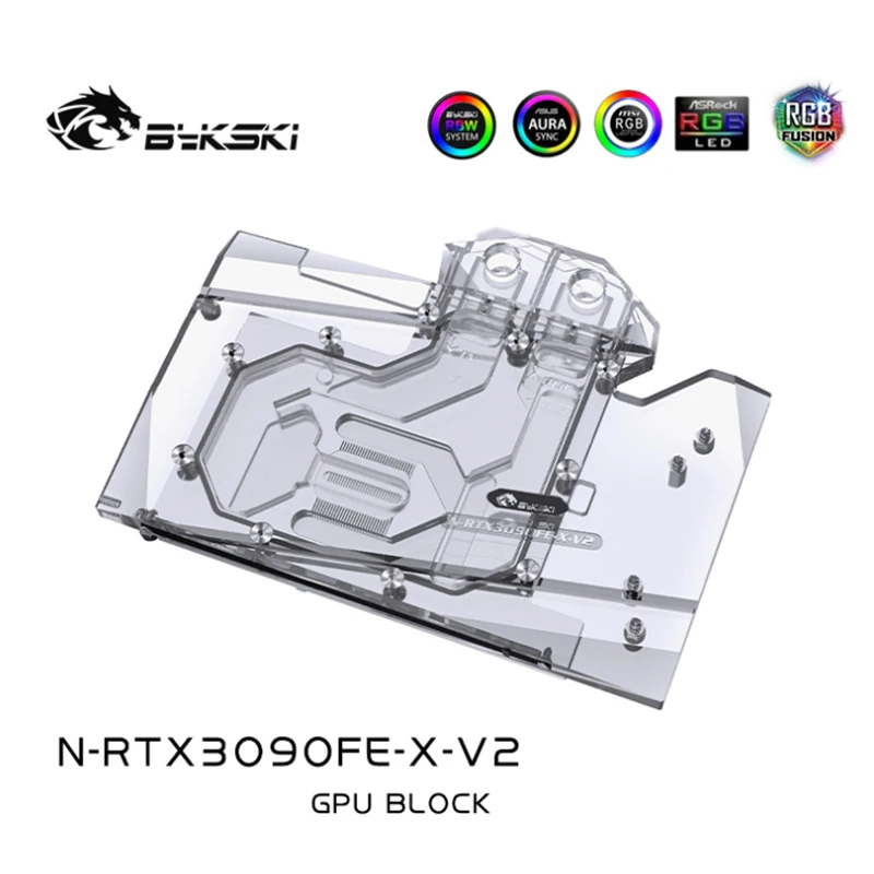 Bykski Vandens Bloko naudoti NVIIDIA RTX 3090 Įkūrėjas Edition GPU Kortelės / Viso Padengti Vario Radiatorius, Blokinis /A-RGB / RGB