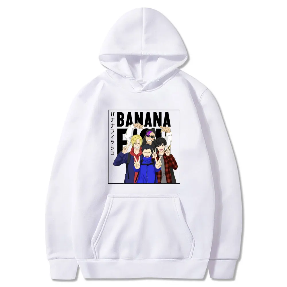 Naujas Bananų Žuvų Anime Draugais Hoodie Vyrų/Moterų Harajuku Mados Hoodies Palaidinukė Puloveris Streetwear Drabužiai Vyrams