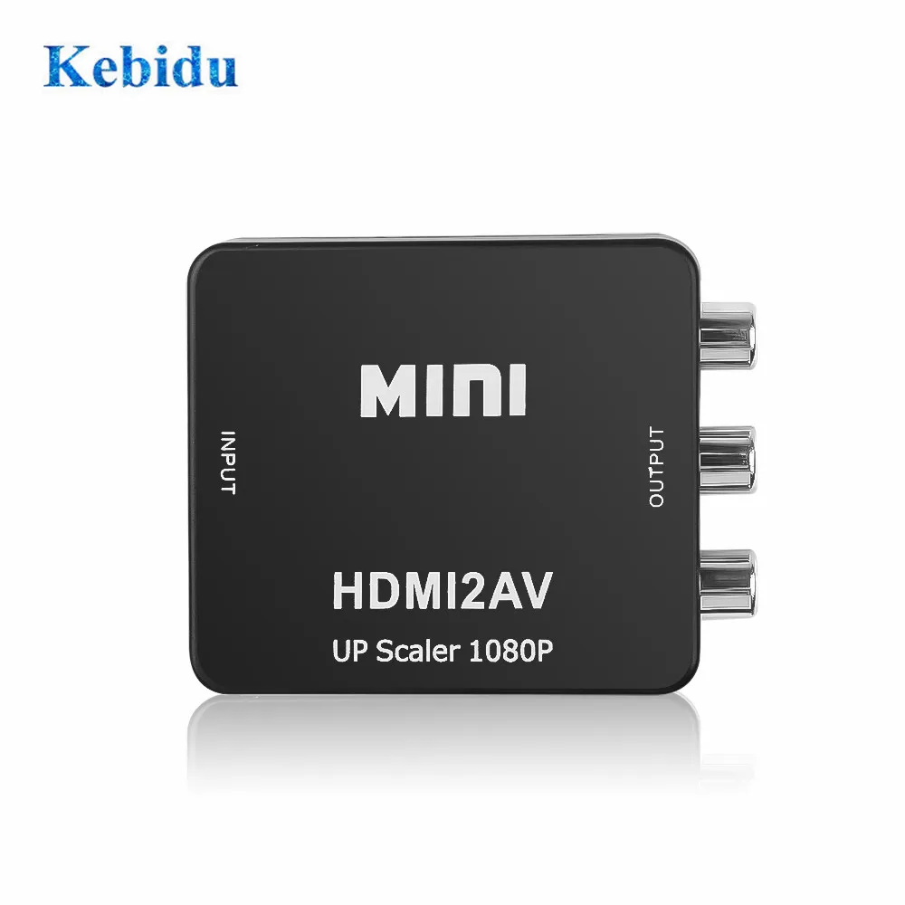 Kebidu Mini HD 1080P 2AV Video Converter Box HDMI suderinamus RCA AV/CVSB L/R Vaizdo įrašų Palaikymas NTSC PAL Išėjimo Į AV Adapteris