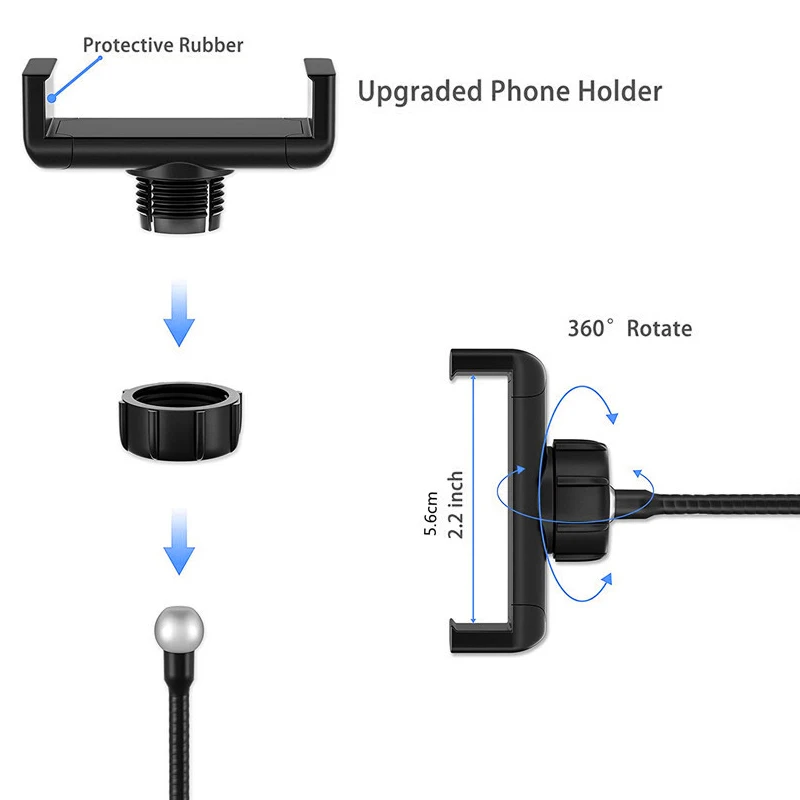33cm Spalvinga RGB Šviesos Žiedas Su BluetoothRemote Trikojis Stovas Telefono Įrašą Gyventi Pritemdomi Vaivorykštė Selfie Lempos Apšvietimo Fotografija