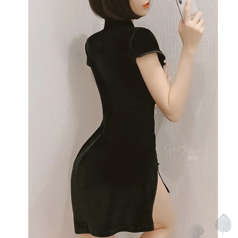 JIMIKO seksualus, elegantiškas retro cheongsam moteris cosplay miniskirt cheongsam seksas, apatinis trikotažas vienodas gundymo poros sekso žaidime apatinis trikotažas