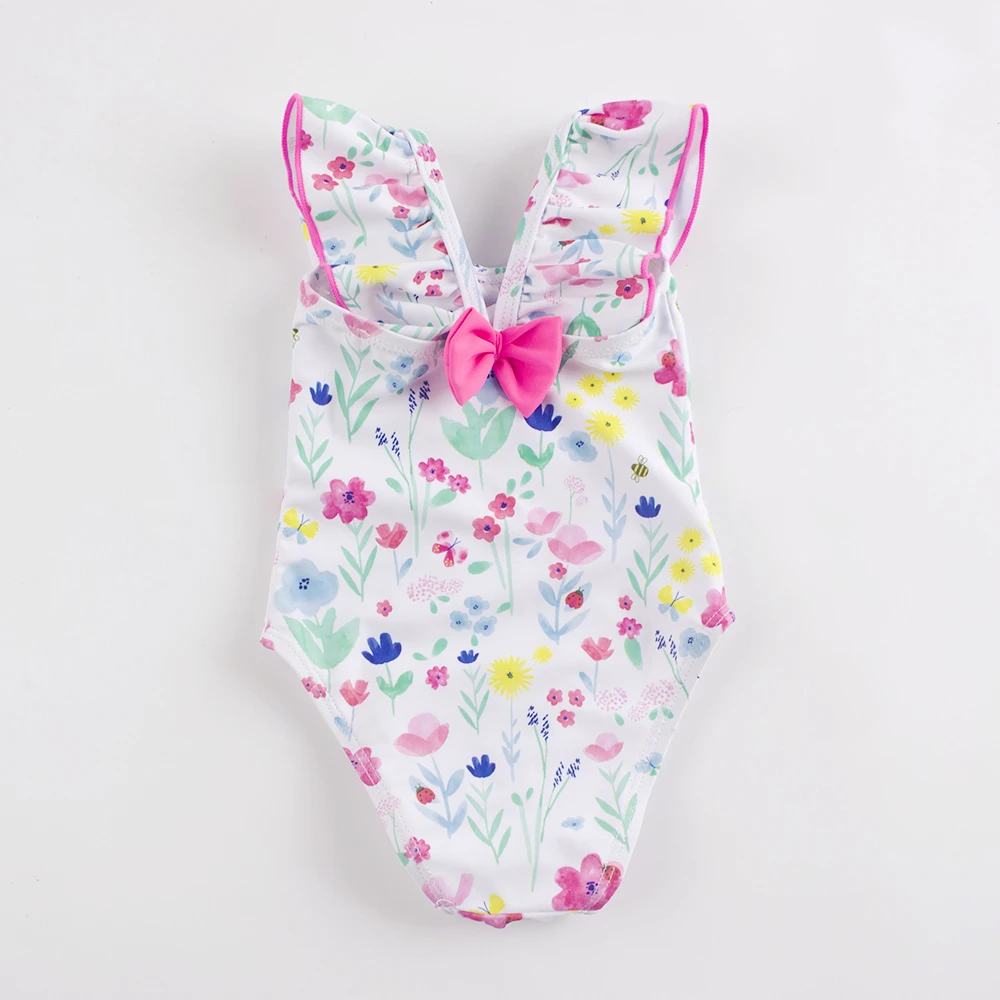 Gėlių spausdinti kūdikių vaikai vientisi maudymosi kostiumėliai maudymosi kostiumėlį, vaikų mergaičių vientisi maudymosi didelių dydžių 2019 mielas maudymosi kostiumas 134