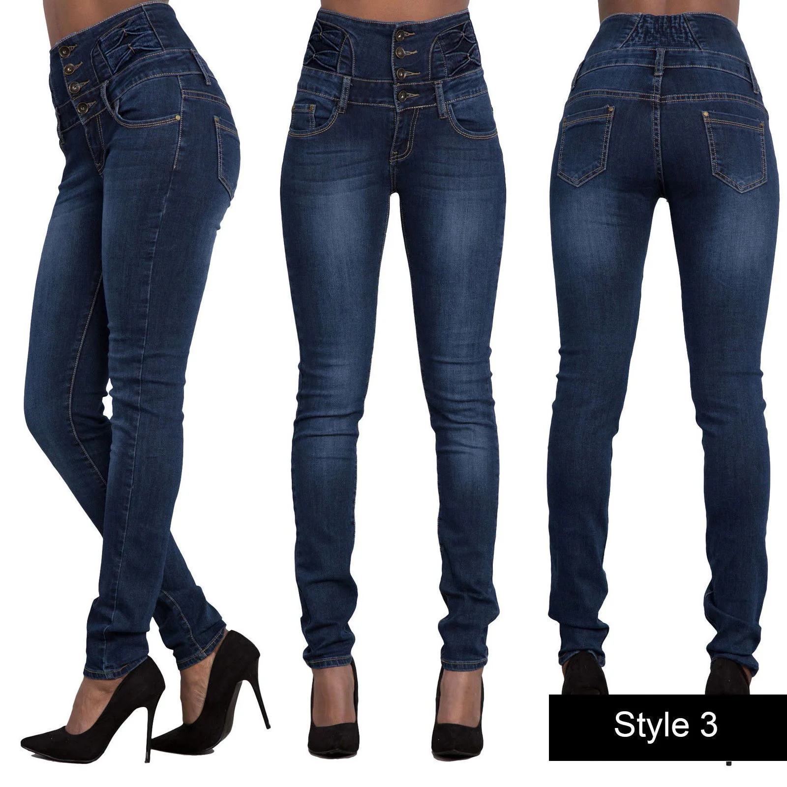 FNOCE rudenį, žiemą, moterų džinsus kietas streetwear Aukštos Juosmens, Slim-Fit Ruožas Didelio Dydžio Liesas Pieštuku Kelnes džinsinio audinio kelnės