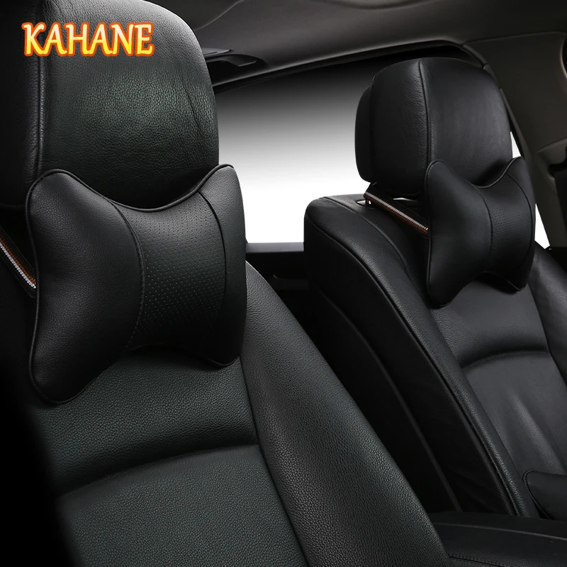 KAHANE 2x Automobilių Stilius Pagalvėlės Prekių Kaklo Auto Saugos Juoda Mercedes Benz W203 W204 W211 Nissan Qashqai Tiida X-Trail
