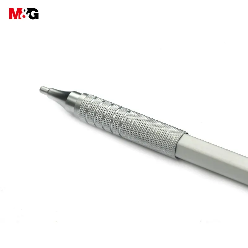 1Pc M&G AMP37201 Automatinis Mechaninis Pieštukas Juoda Spalva, 0,5 mm, Metaliniu korpusu biuro ir mokyklos raštinės reikmenys, rašymo reikmenys