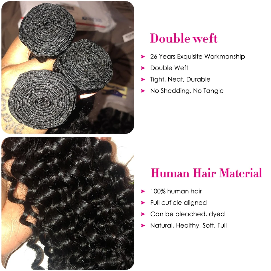Longqi Plaukų Brazilijos Garbanotas Ryšulius su Priekinės Remy Human Hair Priekinės su Ryšulių 13x4 Prieš Nupeštos Nėrinių Priekinės ir Ryšuliai