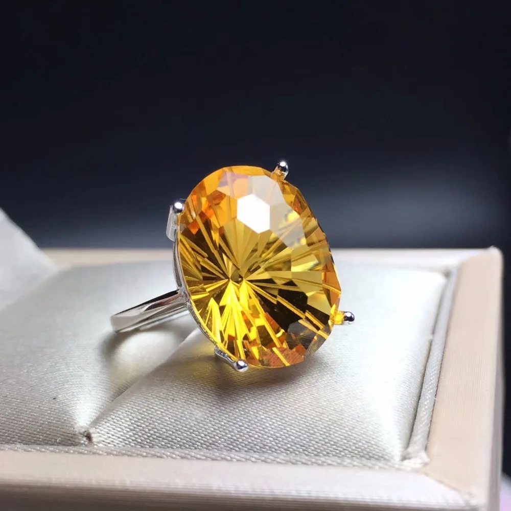 Gamtos Brazilijos citrinas rašė žiedas, labiausiai akinantys brangakmenio žiedas, motinos mėgstamą perlas. 925 sterlingas sidabro