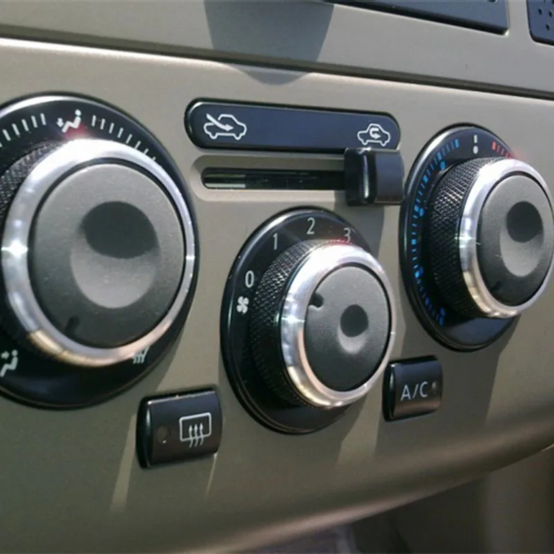 3pcs/set Automobilių stilius Oro Kondicionavimo, šilumos Jungiklis mygtukas AC Rankenėlę, automobilių reikmenys Nissan Tiida/NV200/Livina/Geniss
