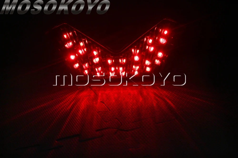 Motociklo LED Intergated Galiniai Stop Uodegos Šviesos Kawasaki ZX14 & ZX14R & ZZR1400 2006-12 2013 Stabdžių Žibintas Dūmų Objektyvas Žibintai