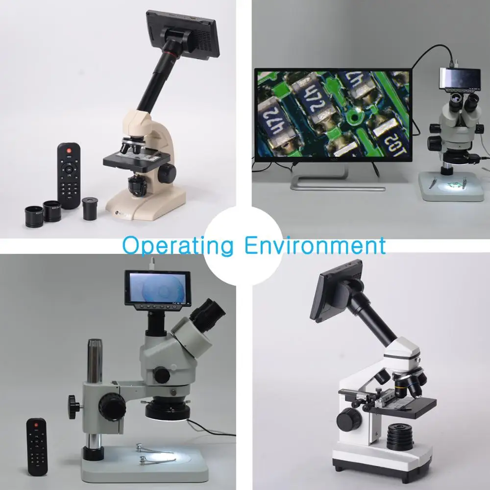 LY KE-210 5 Colių Ekraną, 16MP 4K 1080P 60FPS USB ir WIFI Skaitmeninės Pramonės Mikroskopo vaizdo Kamera 150X C-mount Objektyvas 1/2.3 Vaizdo