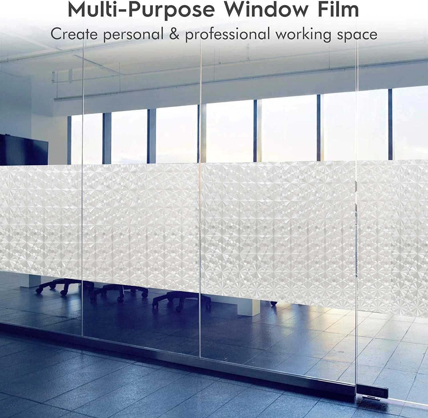 Matinis Matinis Privatumo Window Films Dažytas Dekoratyvinis Stiklas, Plėvelės Statinis Ne Klijais Langą tvirtai laikosi Šilumos Kontrolės Anti-UV Lipdukas