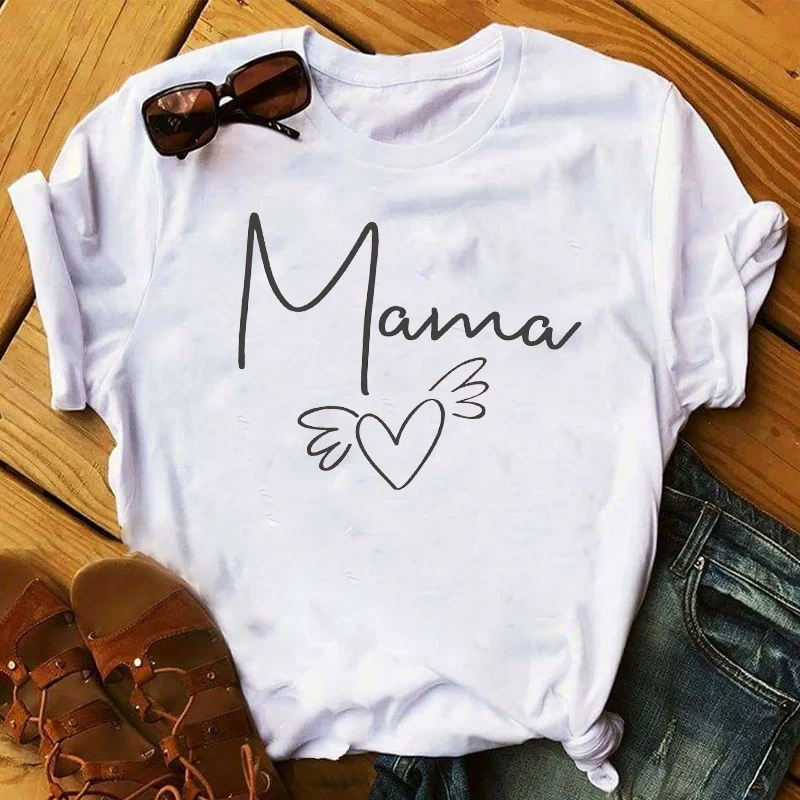 Moterų 2020 m. Mama, Žmona, Viršininkas Gėlių Mielas Moterų Top Motinos Diena Drabužių Lady Marškinėliai T-shirts Ponios Grafinis Moterų Tee Marškinėliai