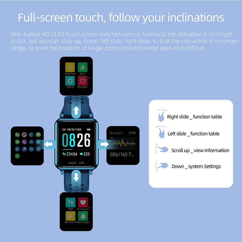 P29 Smart Watch Vyrų Kūno Temperatūros Matavimas, Širdies ritmo Fitness Tracker Smart Laikrodis Moterims GTS Smartwatch už Xiaomi