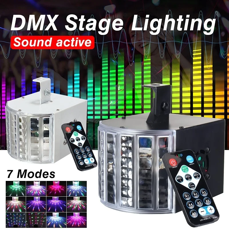 Mini 18W LED Disco DJ Šviesos Lazerio Etape Projektorius, RGB Lempa USB Įkrovimo Vestuvių, Gimtadienio DJ Blykstės Lempos AC90-240V