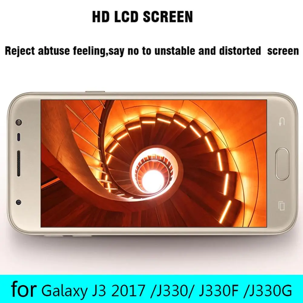 LCD Jutiklinis Ekranas skaitmeninis keitiklis Surinkimo Samsung Galaxy j3 skyrius 2017 J330 J330F j3 skyrius PRO LCD Ekranas Touch 